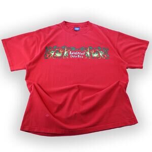 Vintage 90's Red Rainforest Cafe Graphic Tee